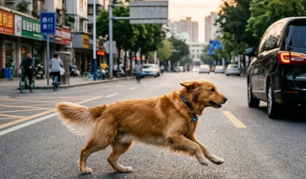 金毛豆豆追车3公里，用忠诚送别病逝主人