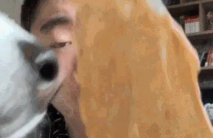 主人开直播卖狗零食，狗子看到展示的肉干露头就秒