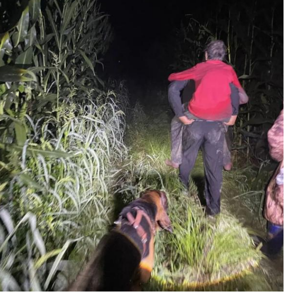 警犬“顶针”寻回九旬走失老人警民联动上演暖心救援