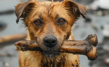 流浪狗暴雨中相拥被好心人收养，爱与希望的篇章