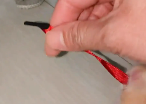 仓鼠把丝带塞进嘴里，女子给扯了出来。网友：魔术鼠 