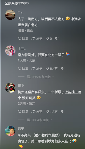 网友实拍杭州树上挂满虫子引关注