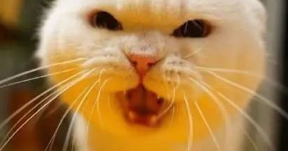猫咪听说主人要抢它玩具，瞬间变脸，奶凶奶凶的让人笑岔气