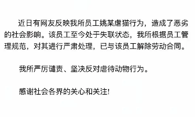 网传律师虐杀猫谋利， 8年内虐杀超4000只猫